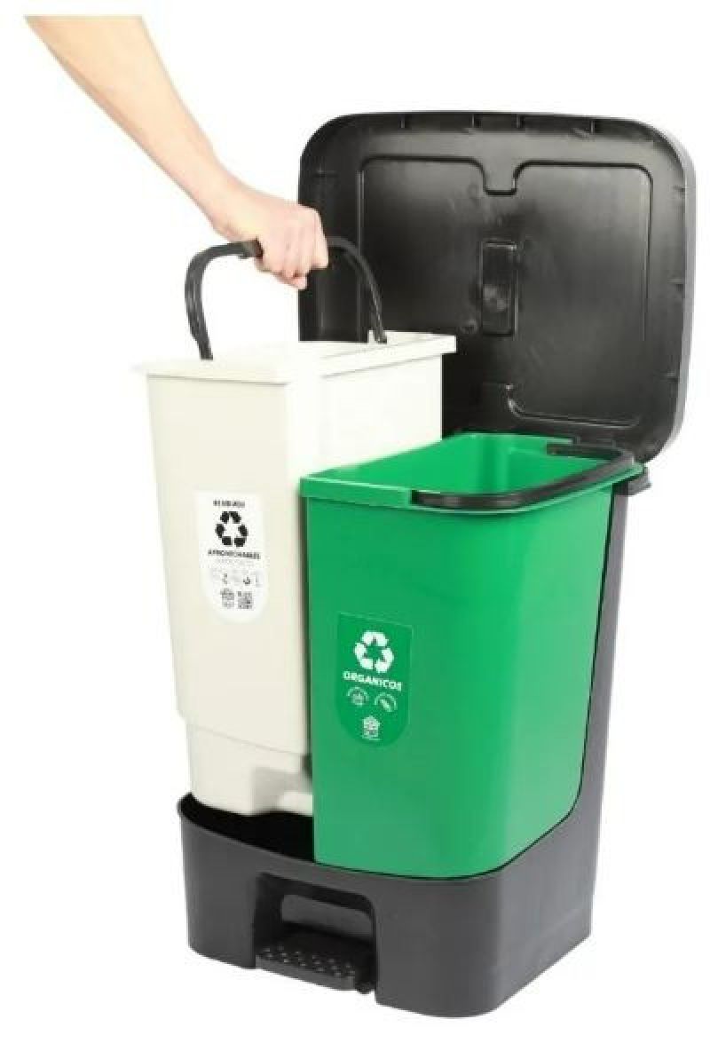 Comprar Papelera Pedal Dual 30 Litros en Electroshopy